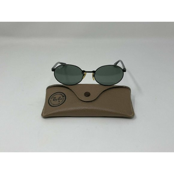 BAUSCH & LOMB RAY BAN W2775 BLACK SIDESTREET OVAL G15 CRYSTAL SUNGLASSES w/CASE - Picture 3 of 12